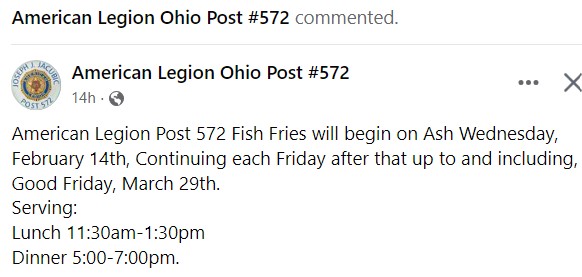 Fish Fry Announcement
